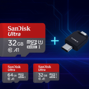 Minicard 64GB 32GB + SD Adapter