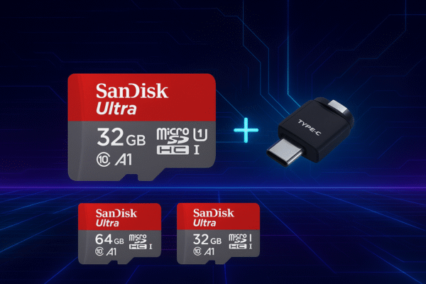 Minicard 64GB 32GB + SD Adapter